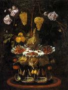 Still-Life with a Shell Fountain, Fruit and Flowers Juan de Espinosa